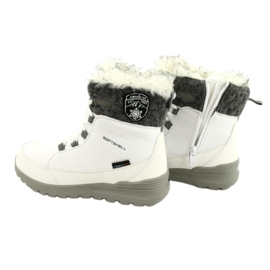 Botas de nieve softshell con membrana American Club SN26 / 20 blanca blanco gris 3