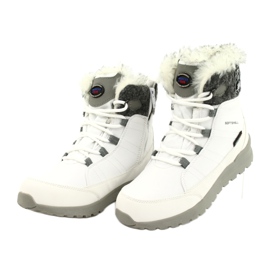 Botas de nieve softshell con membrana American Club SN26 / 20 blanca blanco gris 2
