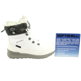 Botas de nieve softshell con membrana American Club SN26 / 20 blanca blanco gris 5