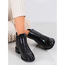 Filippo Botines Chelsea lacados negro 3