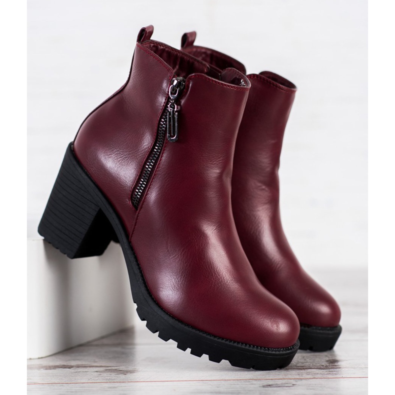 Small Swan Botas de mujer abrigadas rojo 2 Small Swan Botas de mujer abrigadas rojo 2