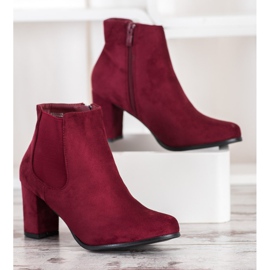 SHELOVET Botas burdeos rojo 3