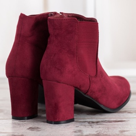 SHELOVET Botas burdeos rojo 4