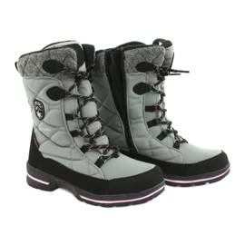 American Club Botas de nieve softshell con membrana American SN19 / 20 negro rosado gris 3