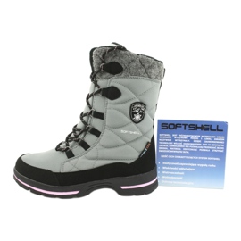 American Club Botas de nieve softshell con membrana American SN19 / 20 negro rosado gris 5