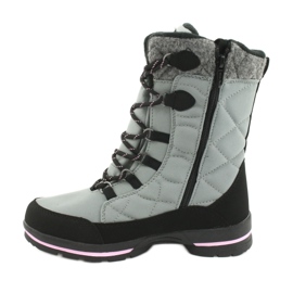 American Club Botas de nieve softshell con membrana American SN19 / 20 negro rosado gris 1