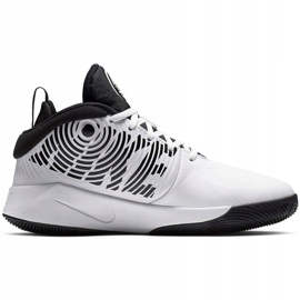 Zapatillas Nike Team Hustle D 9 Gs blancas AQ4224 100 para niños blanco negro blanco 2