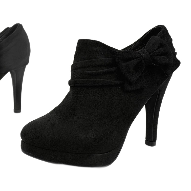 Botas negras de tacón alto con elástico Fharvix negro 1