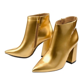 Botines dorados con cremallera Adrietina 1