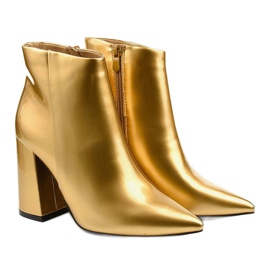 Botines dorados con cremallera Adrietina 2