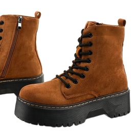 Botas cataela de ante marrón con cordones 1 Botas cataela de ante marrón con cordones 1