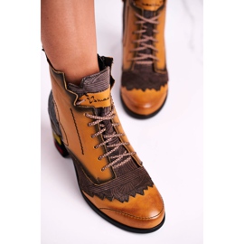 Botas Mujer Piel Maciejka Amarillo 03190-07 marrón 5