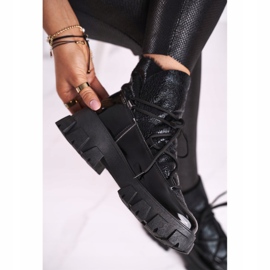 FRGIV Botas negras sin cordones Rochelle para mujer negro 4