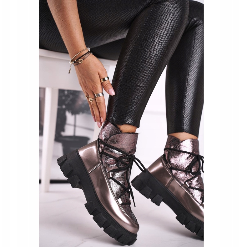 FRGIV Botas sin cordones Rochelle Silver para mujer beige plata 1