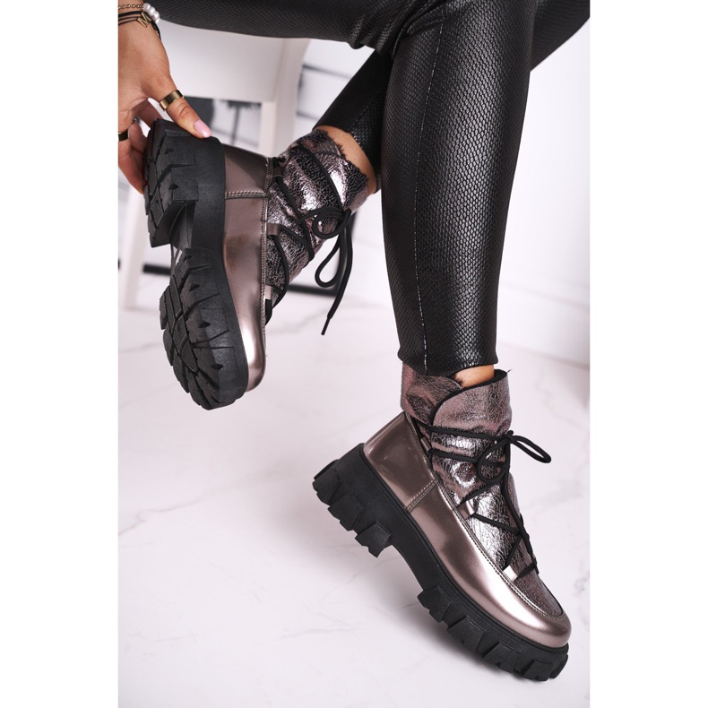 FRGIV Botas sin cordones Rochelle Silver para mujer beige plata 2