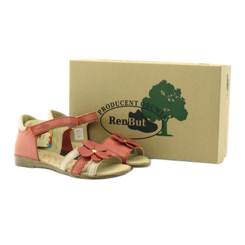 Sandalias niña Ren But flor de frambuesa rojo multicolor 4