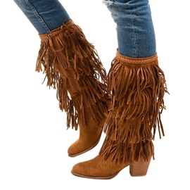 Bota cowboy ante camel Boho Wystila marrón 3