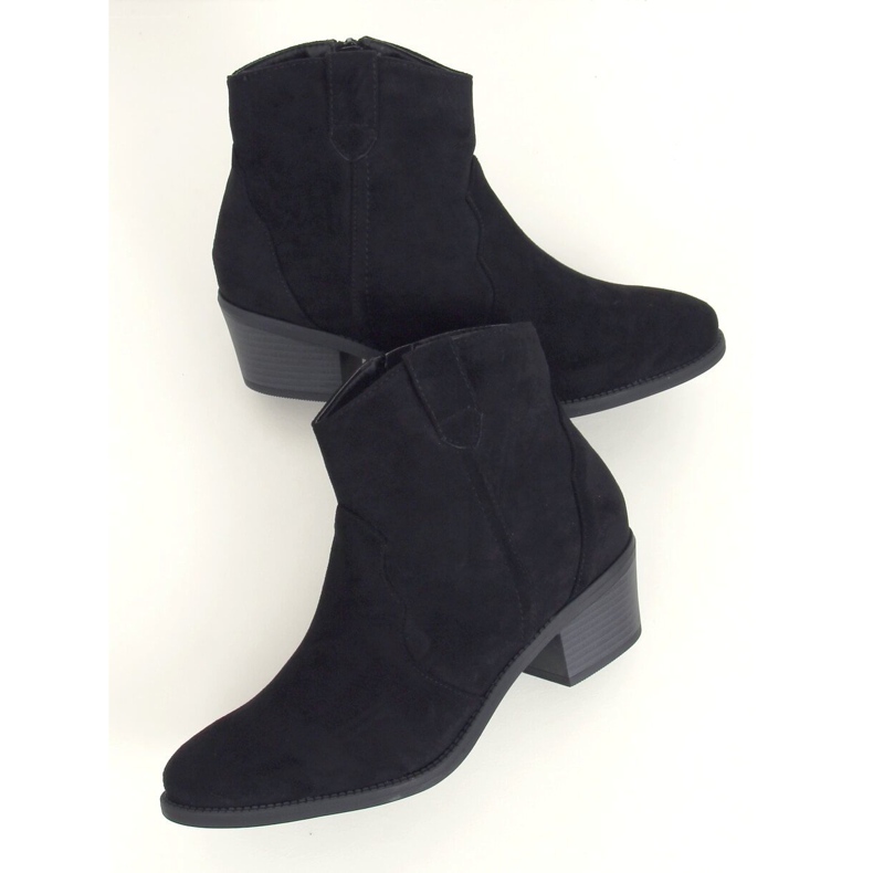 Negro Botas de tacón bajo negro 99-63 Negro 1