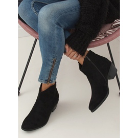 Negro Botas de tacón bajo negro 99-63 Negro 4