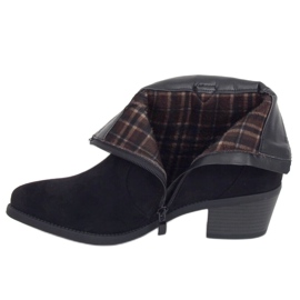 Negro Botas de tacón bajo negro 99-63 Negro 2