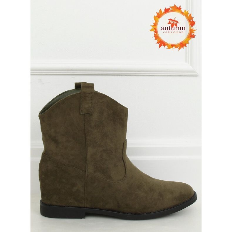 Botas vaqueras verdes con cuña oculta J936 DK.GREEN 1 Botas vaqueras verdes con cuña oculta J936 DK.GREEN 1