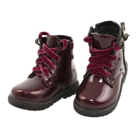 Miss Botas niña charol con lazo 20DZ60-3246 burdeos rojo 2