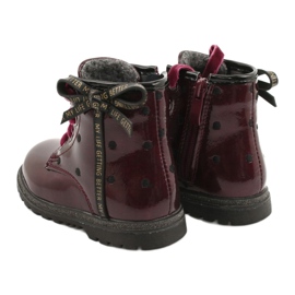 Miss Botas niña charol con lazo 20DZ60-3246 burdeos rojo 3