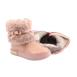 American Club Botas americanas GC26 / 20 con cremallera y pelo rosa dorado 4