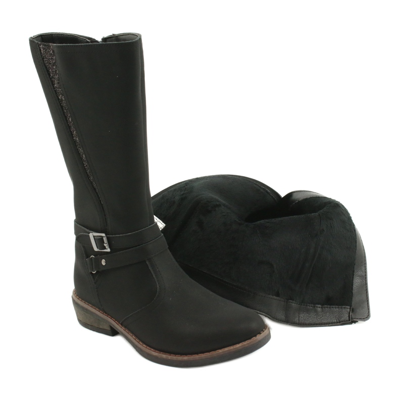 American Club Botas largas con purpurina negra American GC24 / 20 negro 4