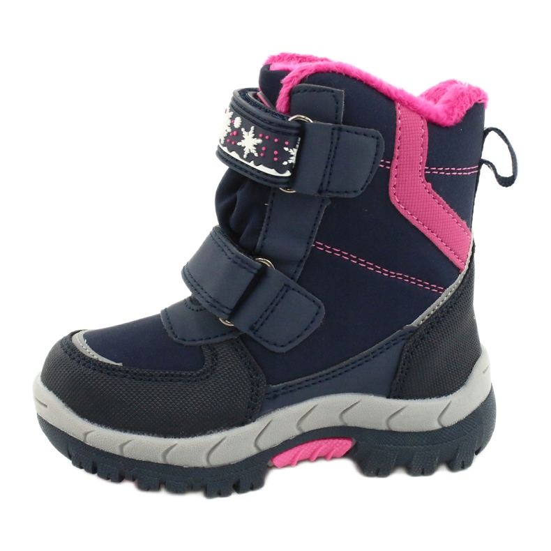 Botas softshell American Club con membrana azul marino HL47 / 20 rosado 1