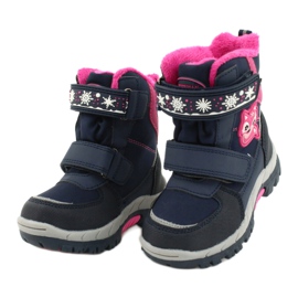 Botas softshell American Club con membrana azul marino HL47 / 20 rosa 2