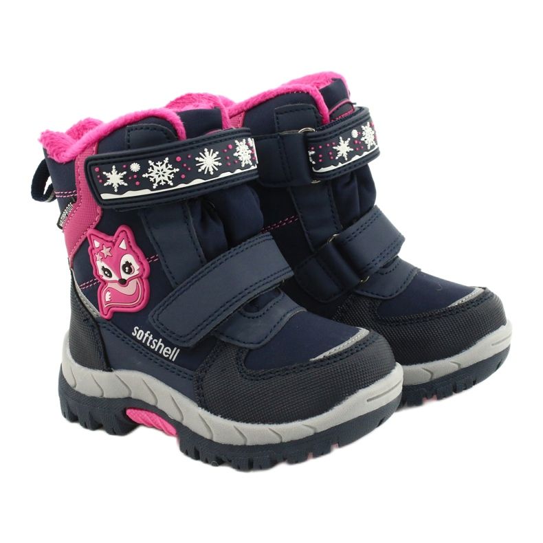 Botas softshell American Club con membrana azul marino HL47 / 20 rosado 4