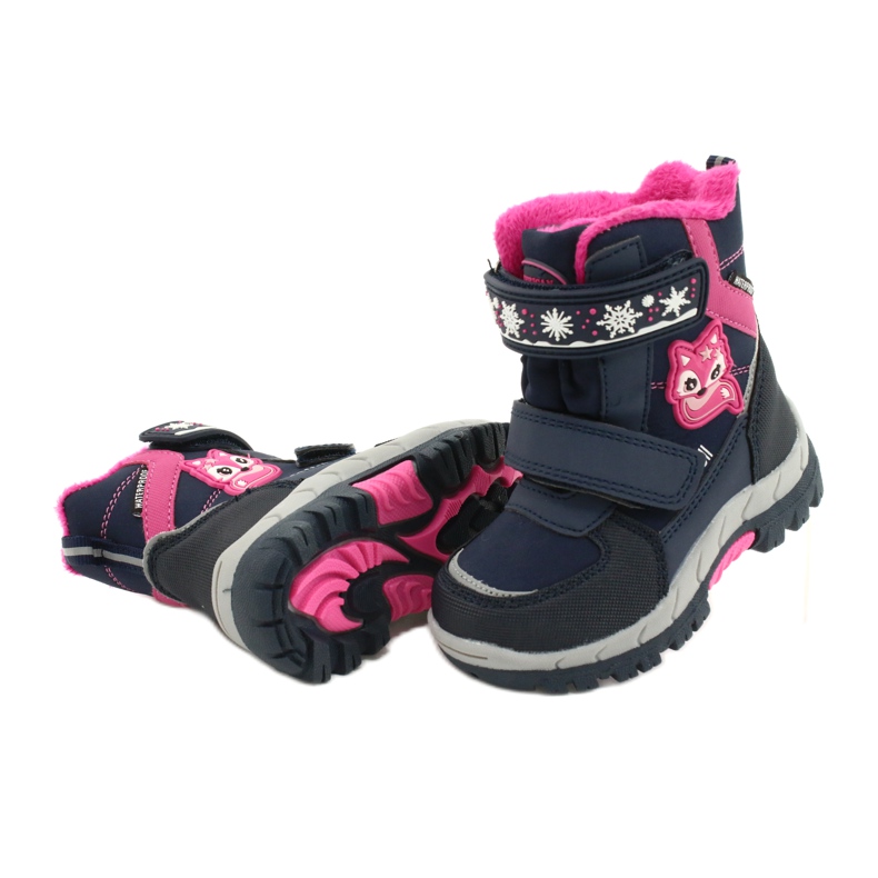 Botas softshell American Club con membrana azul marino HL47 / 20 rosado 3