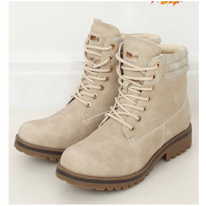 Botas de madera beige para mujer 312-PA Beige 1