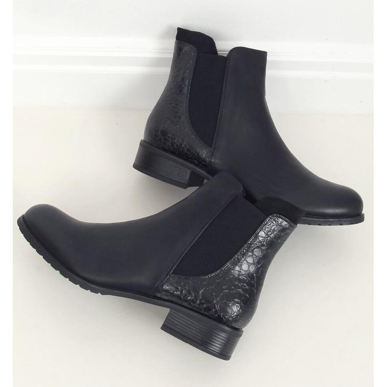 Botines Chelsea negros para mujer 88175 Negro 2