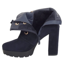 L8126 Botas plataforma azul marino marino 2