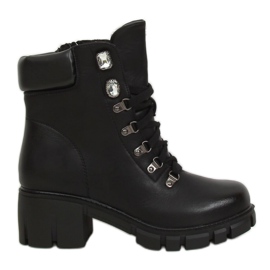 Black TX-1870 Botas negras de suela alta negro 2