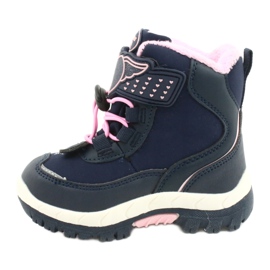 Botas softshell American Club con membrana azul marino HL48 / 20 rosado plata 1