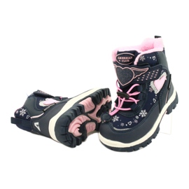 Botas softshell American Club con membrana azul marino HL48 / 20 rosa plata 3