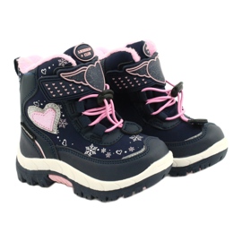 Botas softshell American Club con membrana azul marino HL48 / 20 rosa plata 4