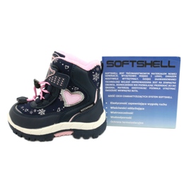 Botas softshell American Club con membrana azul marino HL48 / 20 rosado plata 5