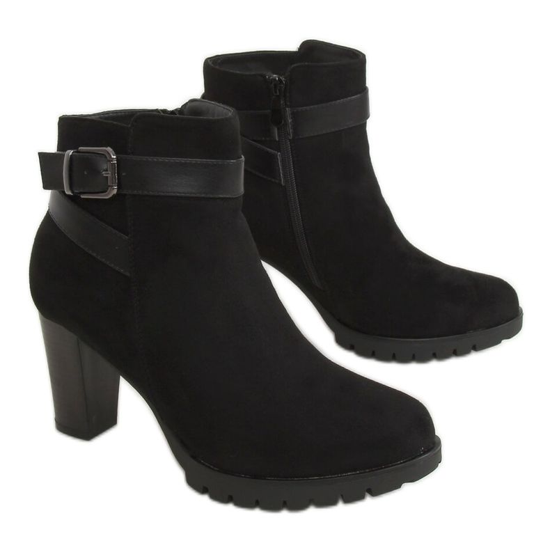 Botas negras de tacón J108 Black negro 1 Botas negras de tacón J108 Black negro 1