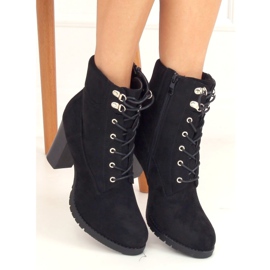Botas negras de madera de tacón alto BH2568-KB Black negro 2
