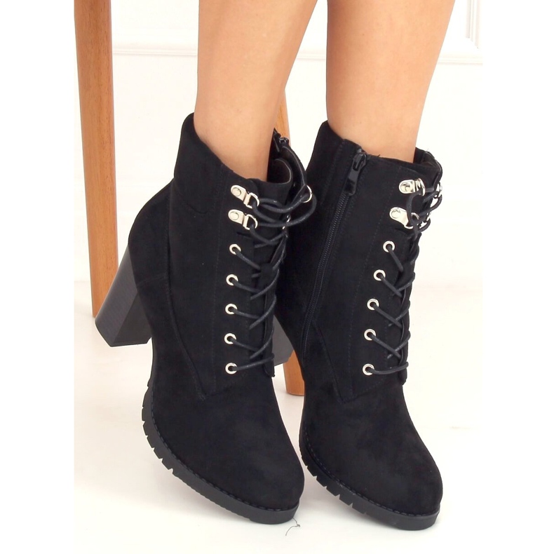 Botas negras de madera de tacón alto BH2568-KB Black negro 2 Botas negras de madera de tacón alto BH2568-KB Black negro 2
