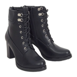 Botas de madera con tacón negro BH2567-KB Black 1