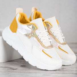 SHELOVET Zapatillas de moda blanco 4