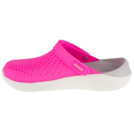 Zueco Crocs LiteRide 204592-6QV negro rosado 1