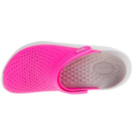 Zueco Crocs LiteRide 204592-6QV negro rosado 2