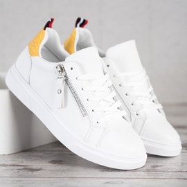 SHELOVET Zapatos deportivos con cremallera blanco 3