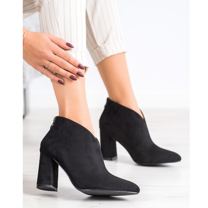 Goodin Botas de ante de tacón alto negro 1 Goodin Botas de ante de tacón alto negro 1